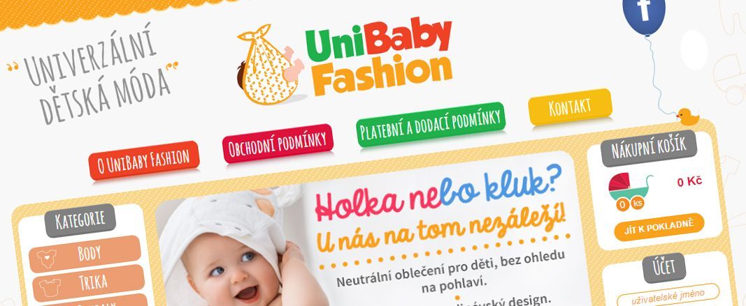 Obrázek k článku Vytvořili jsme krásný e-shop UniBaby Fashion